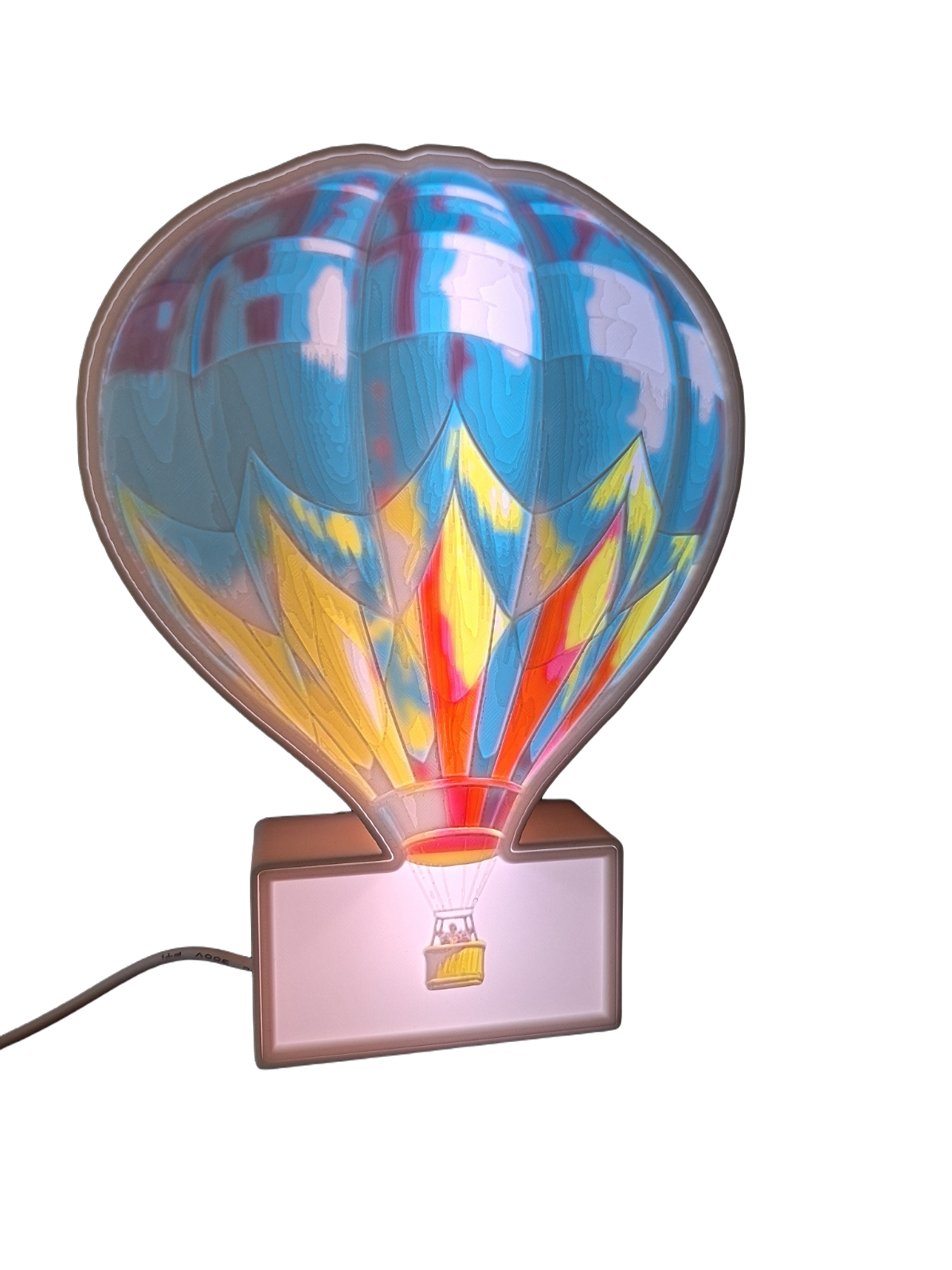 Montgolfière en Lithophanie - option : Boîte en châtaignier